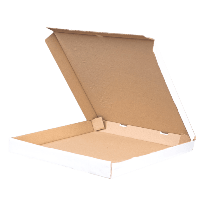 Коробка под пиццу 250*250*40 БЕЛАЯ, Т-22/Профиль В, с прямыми углами