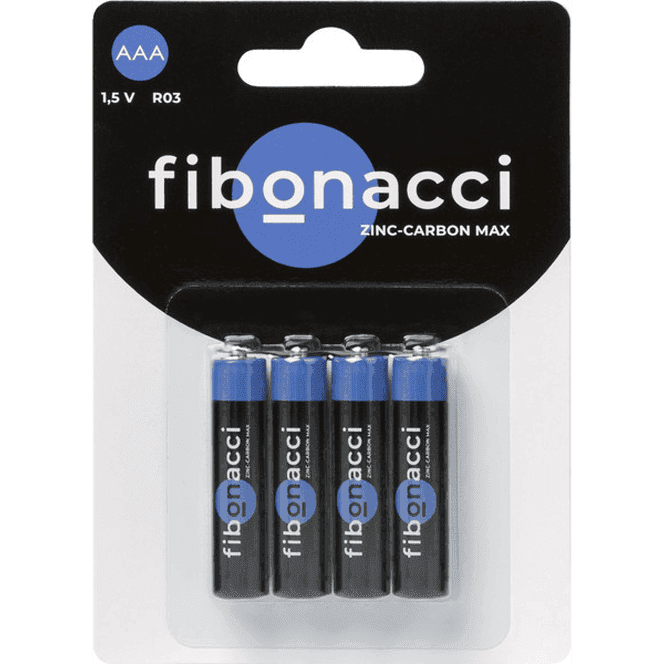 Батарейка Fibonacci R03/4S AAA Мизинчик солевая